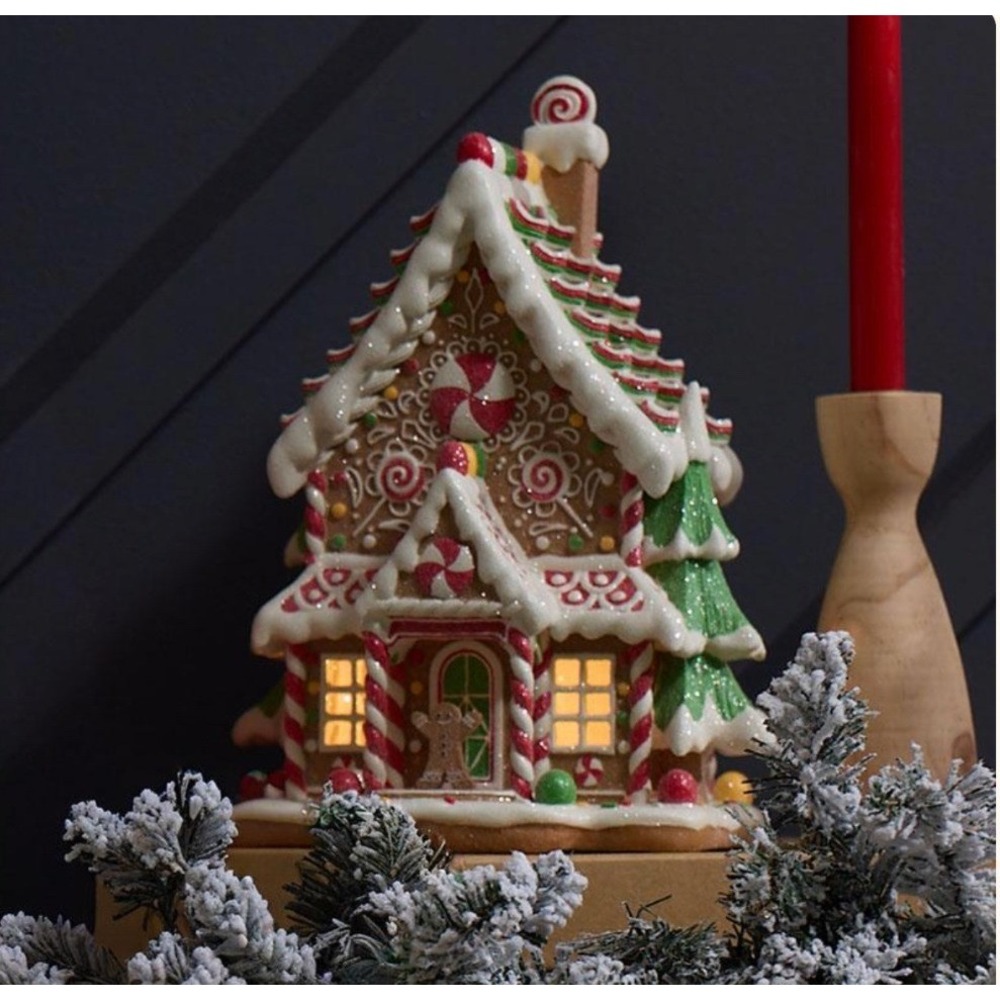 Cracker Barrel Gingerbread House Accent Light Lighted Christmas Decor Bulb Incl